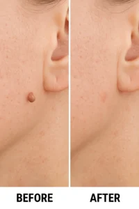 Skin tags removal Christchurch before and after